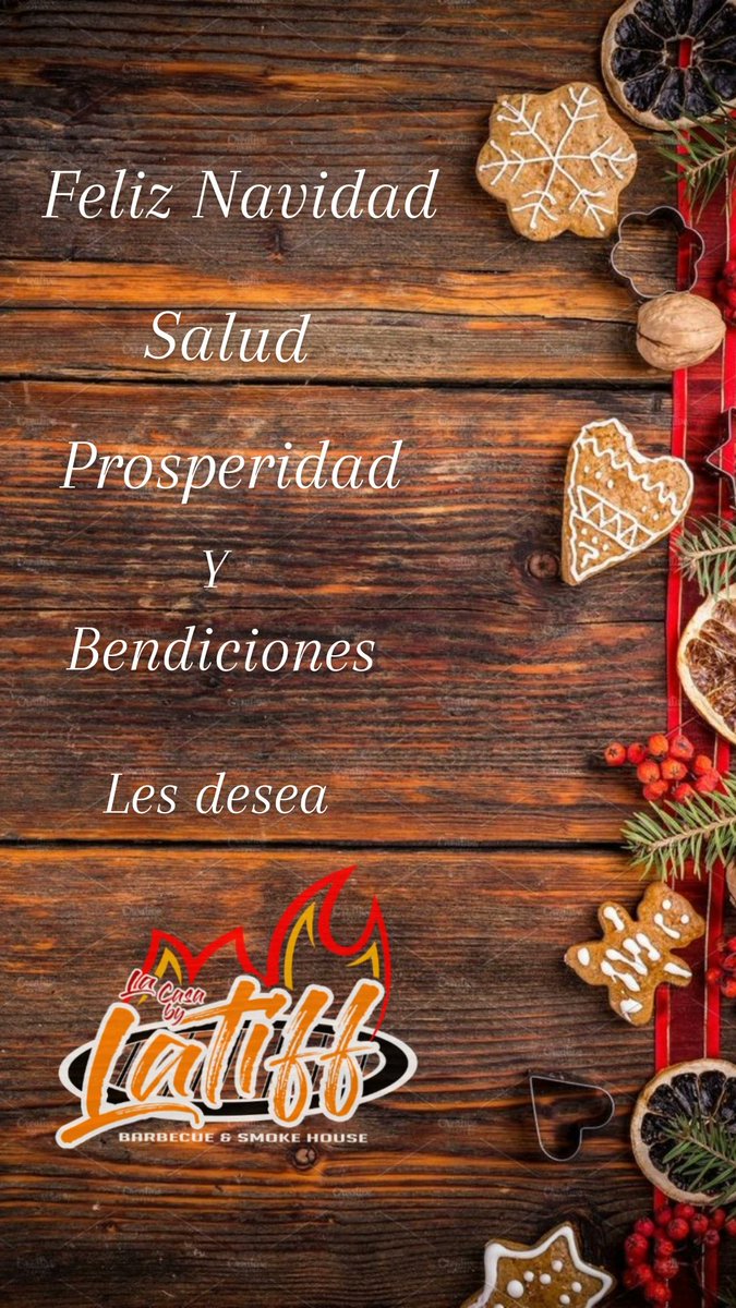 LaCasaByLatiff's tweet photo. Feliz Navidad a todos 🎄
#lacasabylatiff #asadopanamá #ribspanama https://t.co/tGw5ZUkBvP