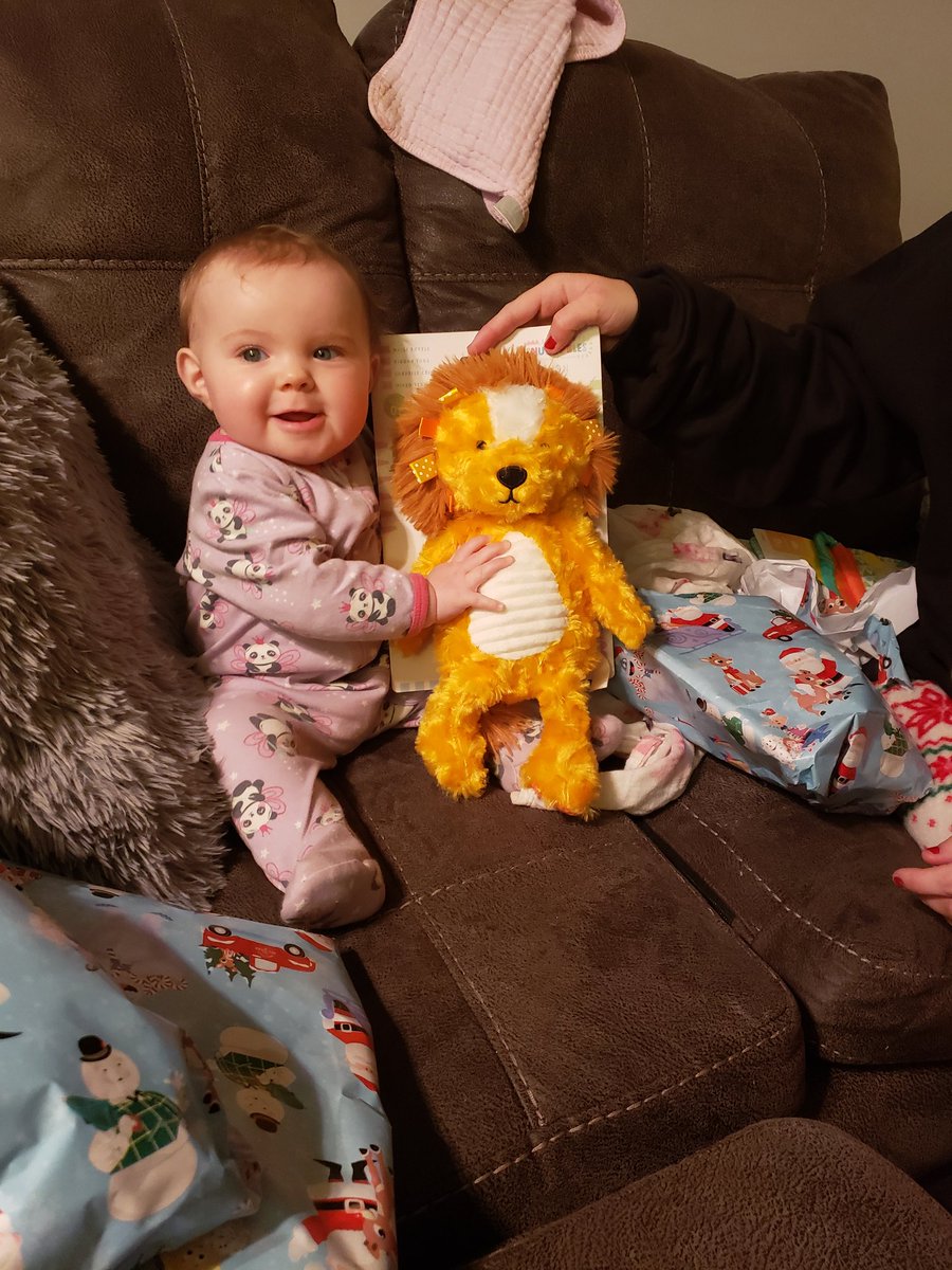 Daydayman_'s tweet photo. Someone enjoyed her first Christmas! https://t.co/BGaoNxnfwy