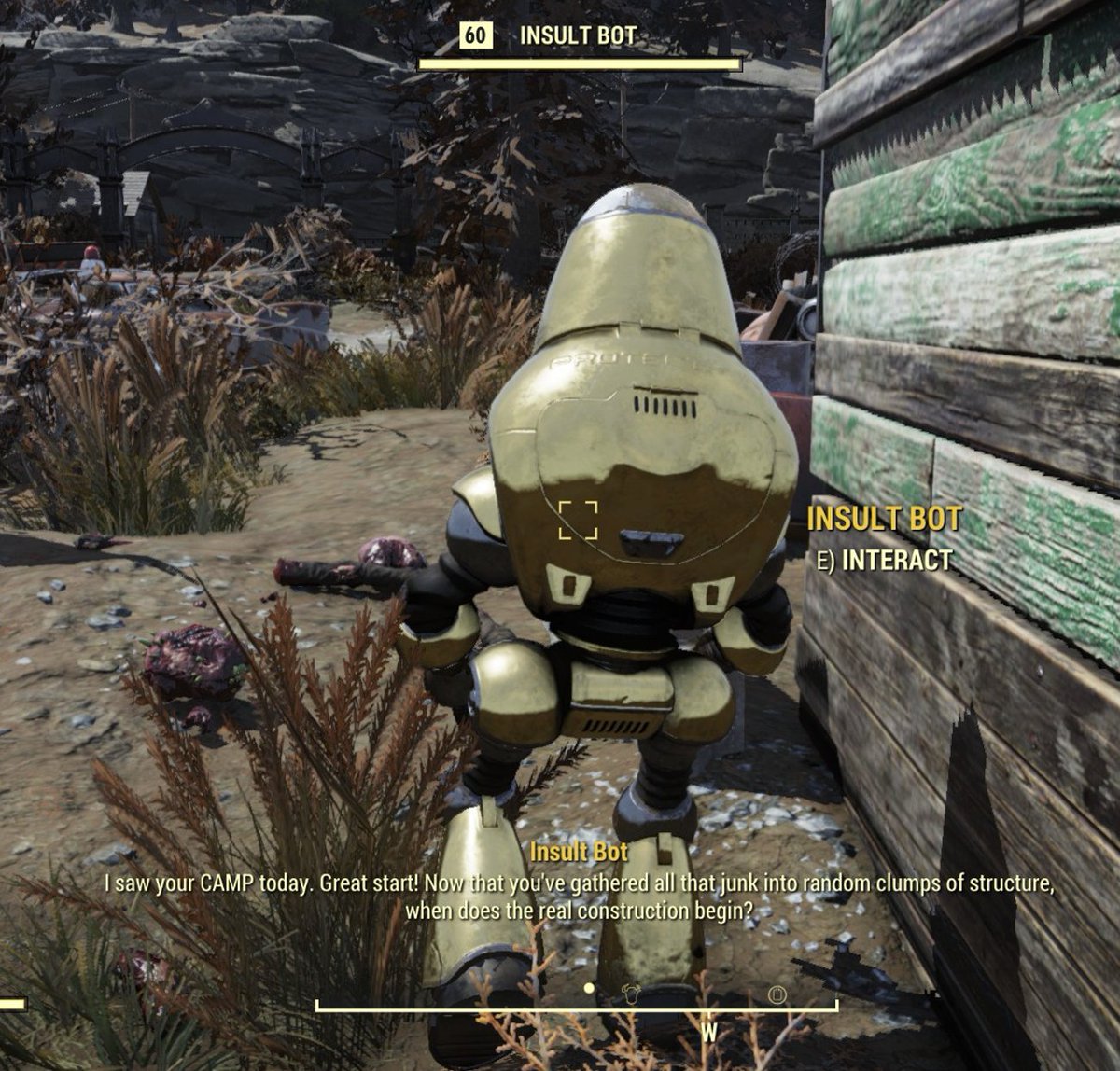 helix_ranmaru's tweet photo. Ouch insult bot.. ouch... #fallout76 #fo76 #insultbot #pcgaming #falloutforpc https://t.co/OJjCmxMsil