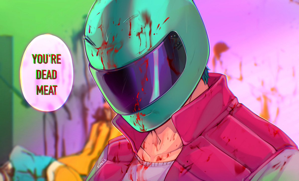 Elara_7's tweet photo. #hotlinemiami https://t.co/0uDmUaijIi