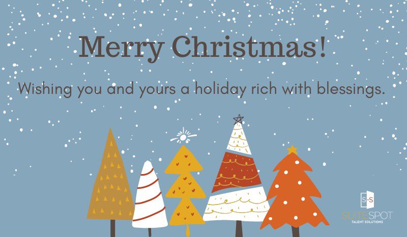 SuiteSpotExec's tweet image. From our families to yours, wishes for a Christmas full of peace, love and joy. 🎄❤️✨

#suitespot #talentsolutions #executivesearch #talentmanagement #legalrecruiting #Christmas2021 #merrychristmas #family #joy #faith #peace