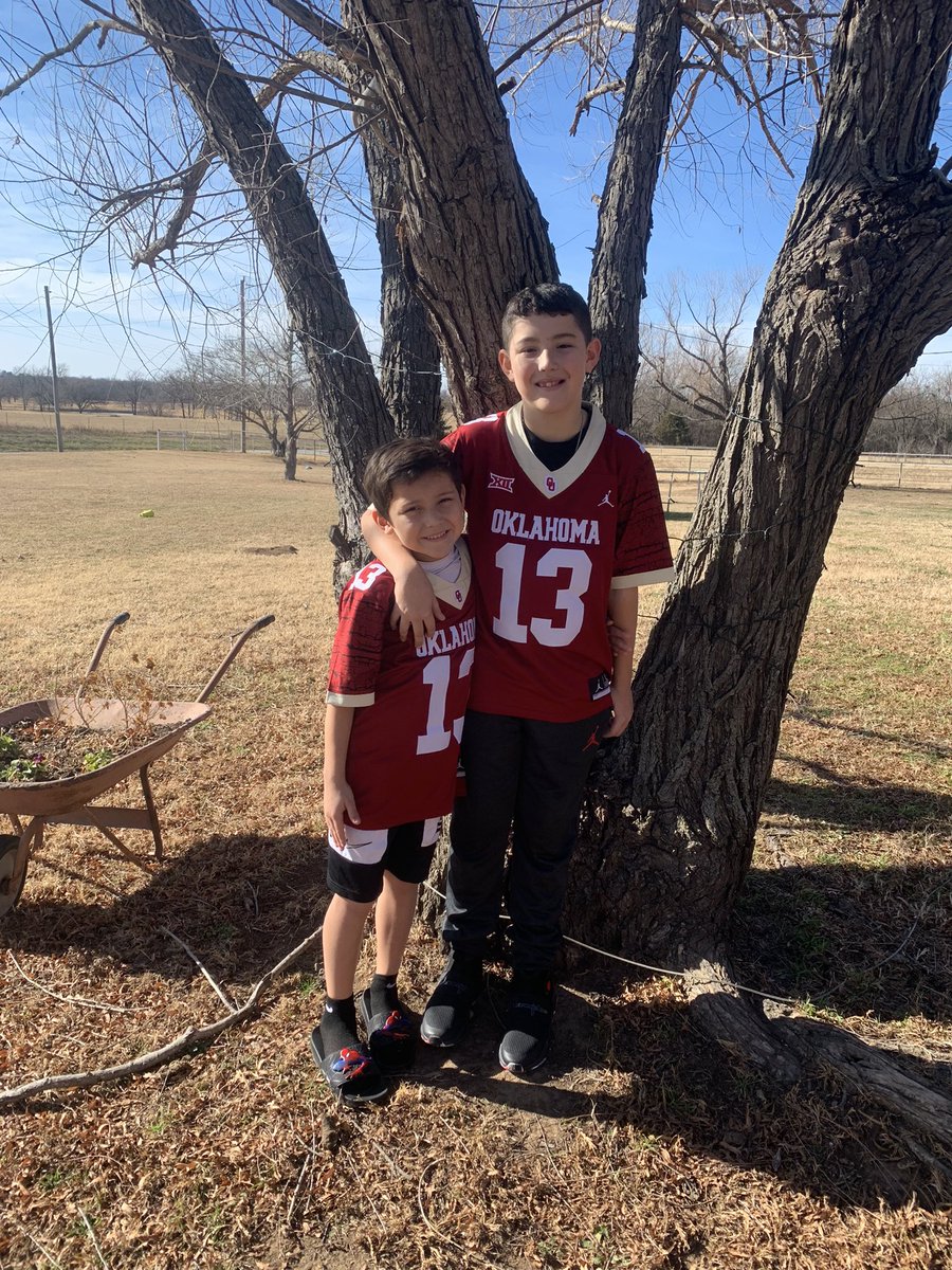 cltucker87's tweet photo. These 2 boys are on cloud 9. Their auntie @Presley__d got these @CALEBcsw jerseys for them for Christmas. Caleb has to stay!!! 🙏🏻 Don’t break their little hearts!!! #BOOMER https://t.co/2bzgCZLM8K