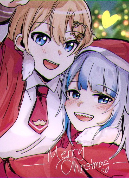 Mewwy chwismas!! 💛💙 #amesame #gawrt #ameliaRT 