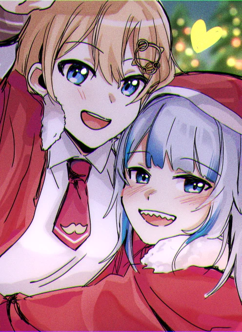 Mewwy chwismas!! 💛💙 #amesame #gawrt #ameliaRT 