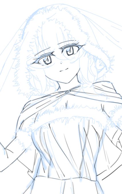 恐らく頓挫するであろう作業途中の絵 