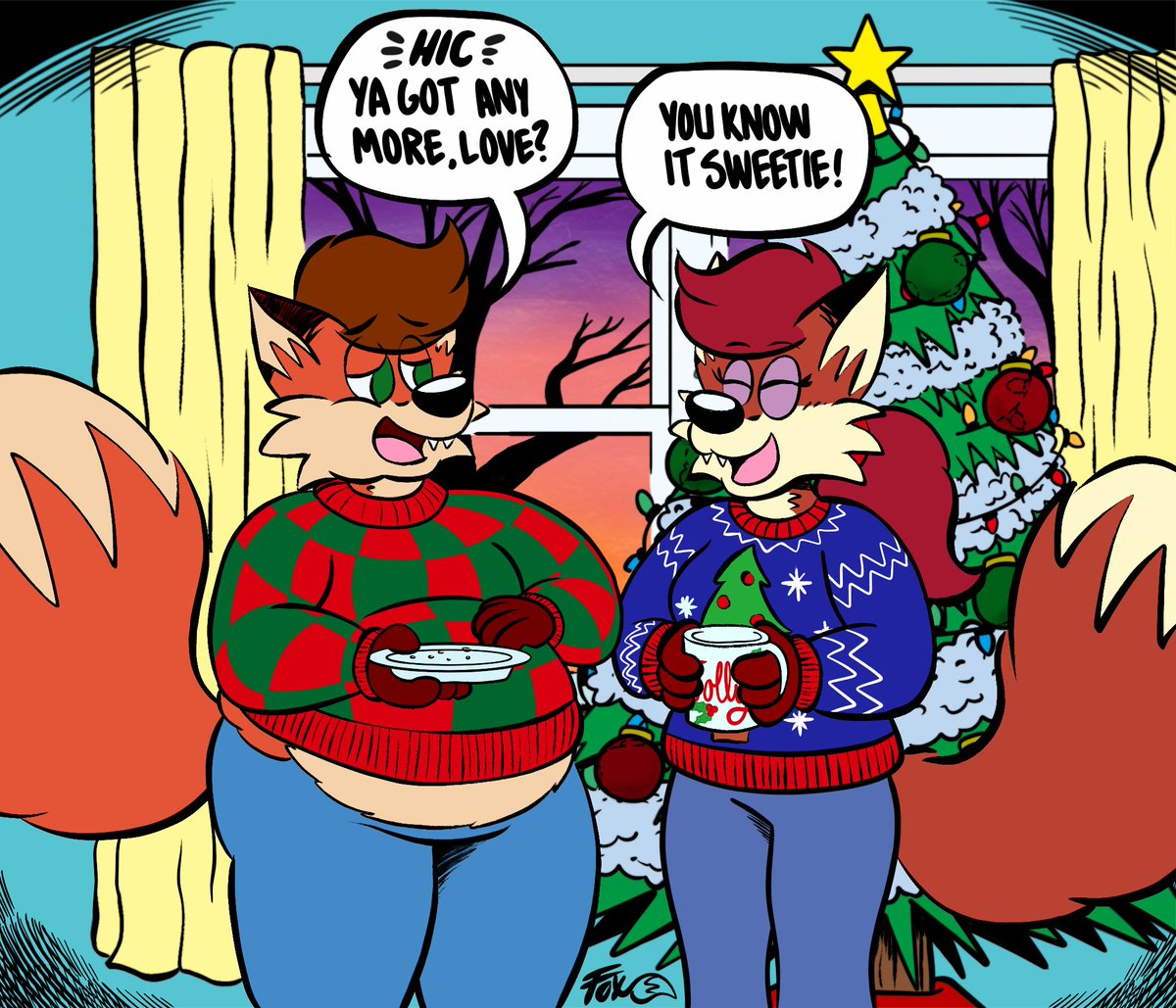tubbular's tweet photo. Merry Christmas and Happy Holidays from the Foxes! https://t.co/8IsiaWwQXi