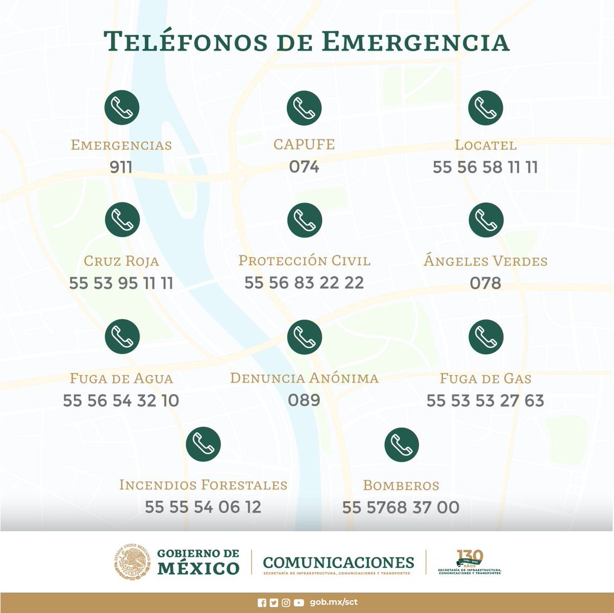 Si planeas salir de casa o viajar por carretera, #Recuerda siempre tener a la mano los teléfonos de emergencia. ☝️🤓☎

#ViajaSeguro 🚘🛣✅