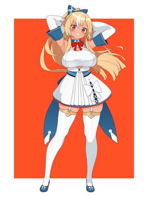 ふーたん新ビジュアルおめでとう
旧衣装のデザインを踏襲しつつフリフリになった感じすごく好きです
#しらぬえ 
#不知火フレア新ビジュアル 