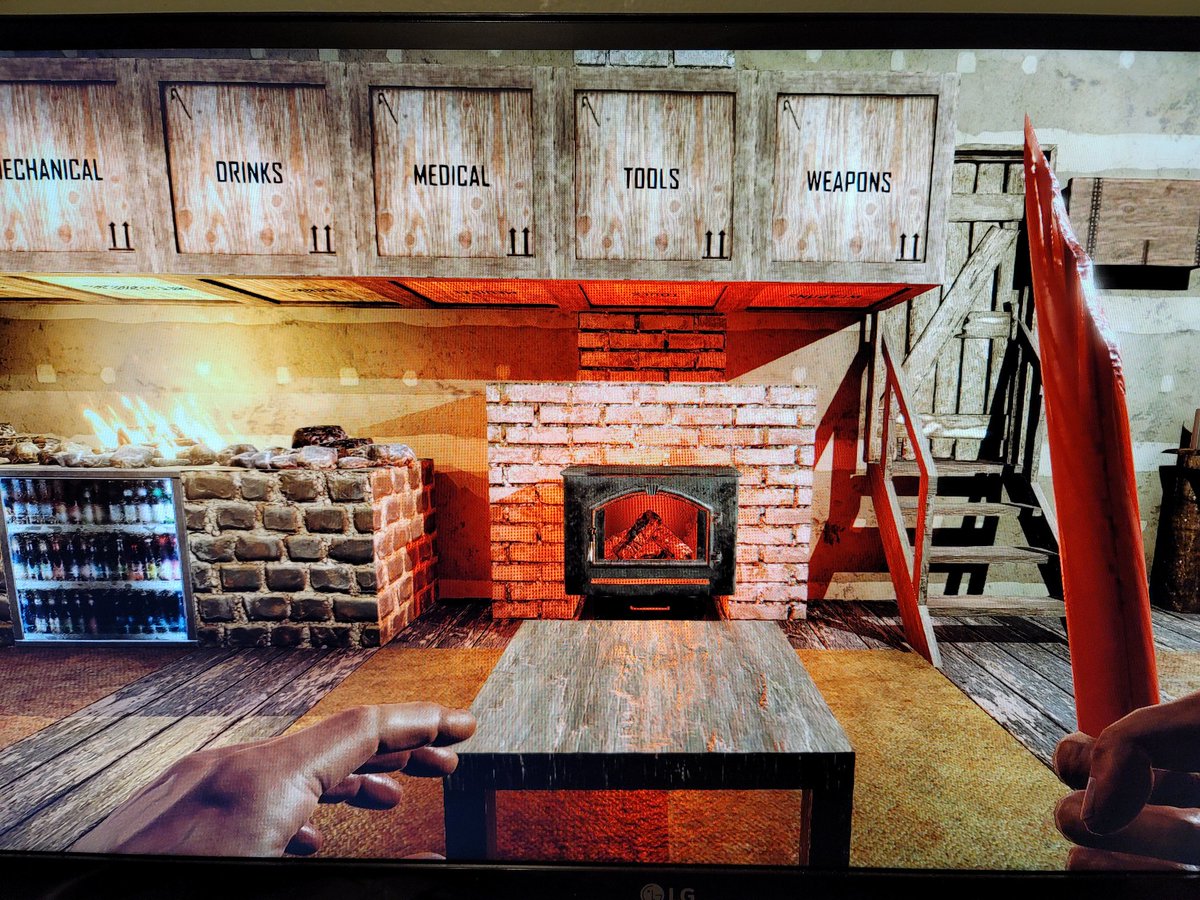 Enjoying Christmas by the fire, and sharpening my candy cane shiv.