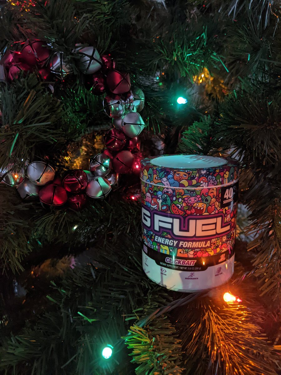 CritCityJ's tweet photo. Day 23 of trying to get sponsored by @GFuelEnergy !!!! #FlavorOfTheDay  Clickbait | Merry Christmas 🎄 and if you don't celebrate Christmas Happy Holidays!!  
#GFUEL #GFUELEnergy #SponsorMe #twitchstreamer #twitchaffiliate #twitch #MerryXmas #MerryChristmas #HappyHolidays https://t.co/CCHJUcecvg