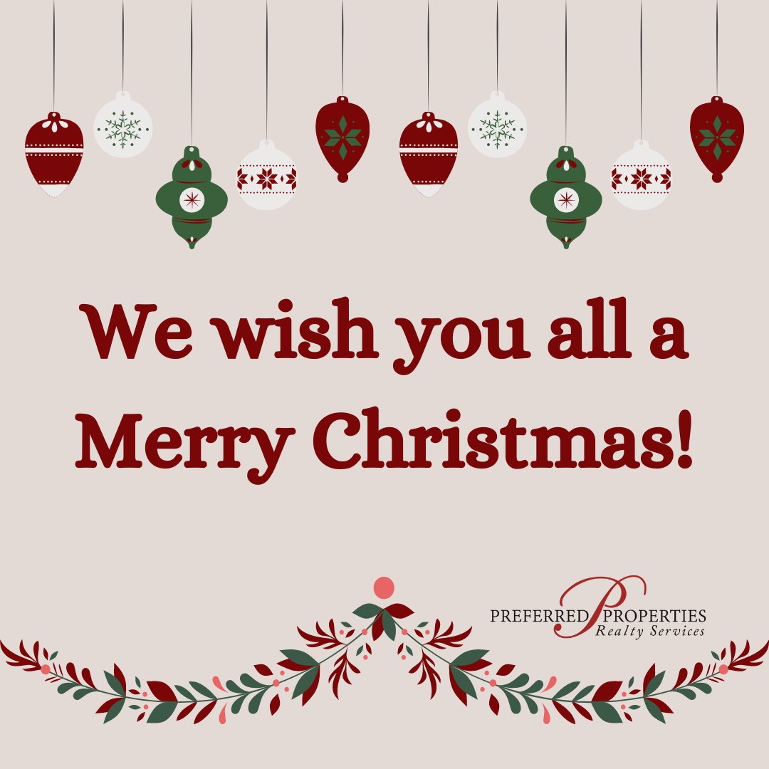 Happy Holidays from the Preferred Properties team! We hope you all enjoy the day celebrating with your loved ones.

#MerryChristmas #Christmas2021 #HappyHolidays