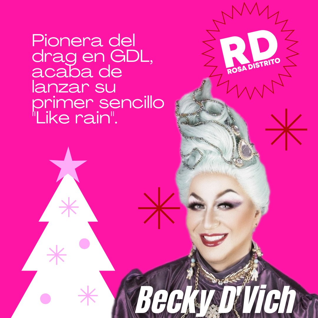 RosaDistrito's tweet photo. ¡Feliz Navidrag! @BDvich, nuestra amiga, recientemente lanzó su primer canción y aquí te damos algunas razones para seguirle la pista. #LikeRain. https://t.co/uCHLnKszH2