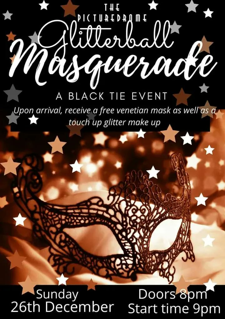 NN Events (@nrthmptonevents) on Twitter photo Glitterball Masquerade at <a href="/_Picturedrome/">The Picturedrome</a> tomorrow (Boxing Day)
On arrival, every customer will be presented with their Venetian Mask, plus a touch-up glitter by the glitterball station team
Doors open 8pm with event from 9pm
Tickets: buff.ly/3eai0nY Glitterball Masquerade at <a href="/_Picturedrome/">The Picturedrome</a> tomorrow (Boxing Day)
On arrival, every customer will be presented with their Venetian Mask, plus a touch-up glitter by the glitterball station team
Doors open 8pm with event from 9pm
Tickets: buff.ly/3eai0nY