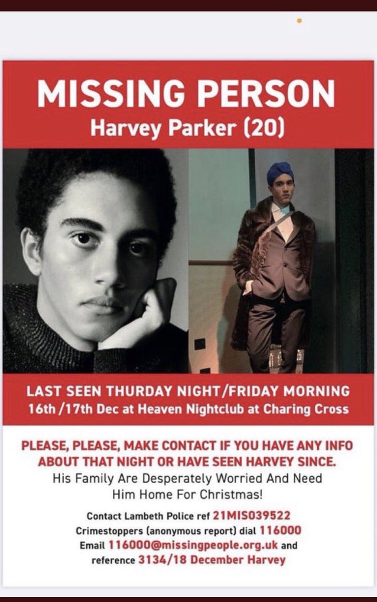 Thinking of Harvey, his friends, family , loved ones xxx
Keep sharing