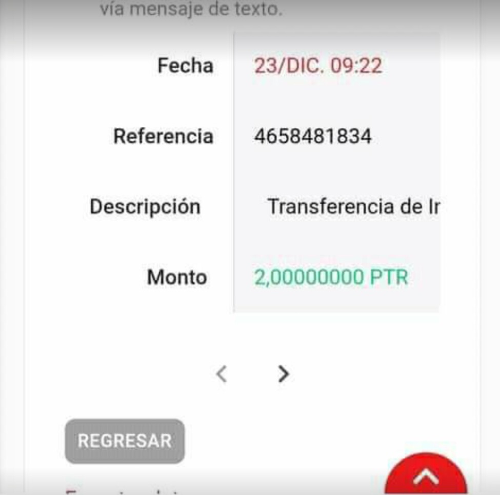 Sistema patria entregó dos petros a jubilados de PDVSA