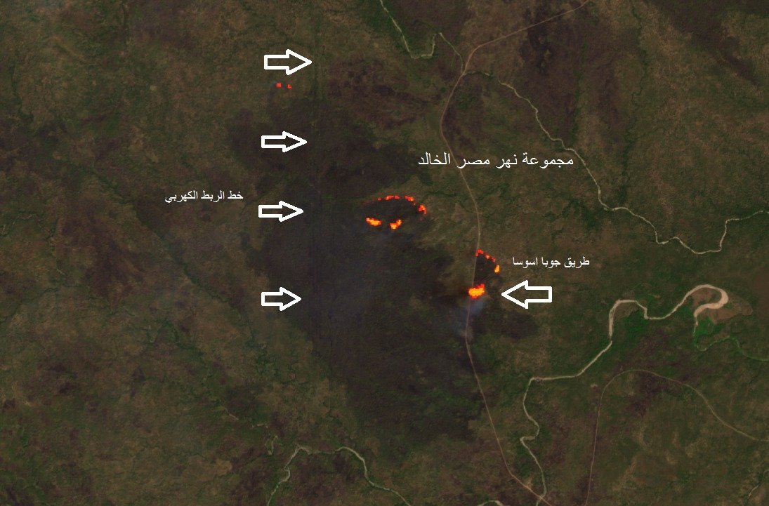 HanyIbrahim17's tweet image. متابعة الحرائق فى محيط بحيرة السد الكارثي #GERD  .
استمرار الحريق الخاص بطريق جوبا اسوسا والذي سبق التنويه عنه منذ فترة مع ملاحظة امتداد الحريق الى مسار ابراج خط النقل الكهربي من محطة السد الكارثي الى محطة اسوسا جنوب موقع السد تحديدا بحوالي 47 كم .
#Ethiopia
#Asosa
#wildfires