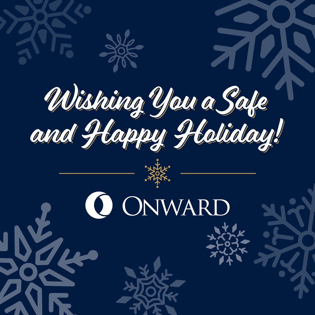 Onward wishes everyone a happy and healthy holiday! ❄️ 

The holidays can be a tough time, but we hope you all have a joyful and safe time spent with your loved ones. 💙