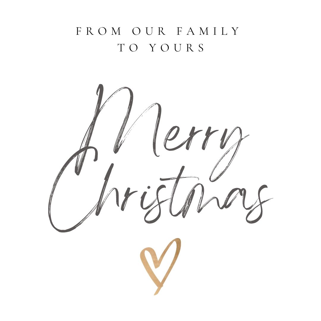 'For unto us a child is born, unto us a son is given.'

Wishing you and your family a blessed Christmas!