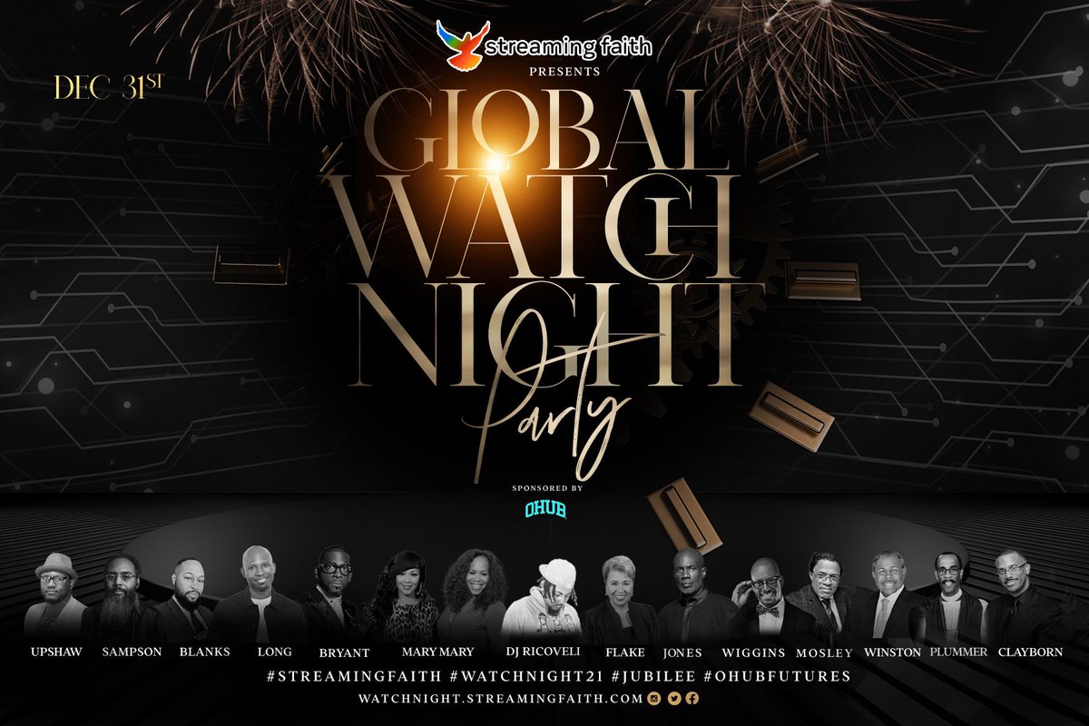 StreamingFaith's tweet photo. Merry Christmas! We’re excited to announce our Global Watch Night Party on New Year’s Eve! Jump on the waitlist to be the first to receive the deets and spread the word in the highways, byways & beyond, https://t.co/RM2eHWI02f #streamingfaith #watchnight21 #jubilee #ohubfutures https://t.co/gfNVwyQKnD
