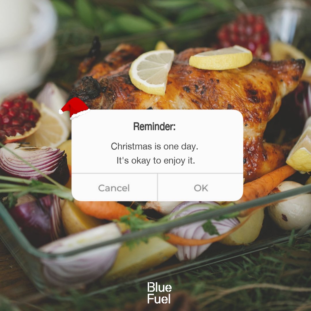 BlueFuel's tweet photo. Let’s not worry about macros today of all days! Wishing everyone a very merry Christmas from everyone here at Team Blue Fuel. 🎄💙

#BlueFuelXmas https://t.co/ND2pioNkng