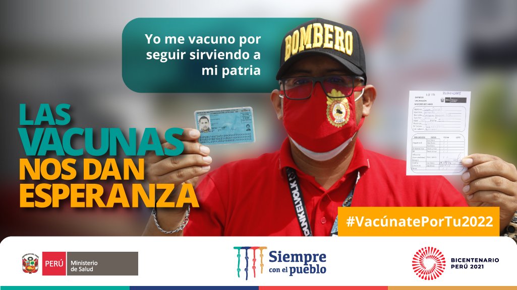 Minsa_Peru's tweet photo. Es vital que todos los peruanos estén vacunados para reducir el impacto de la tercera ola. 💉✨ #VacúnatePorTu2022 💪 https://t.co/8WFPymrBKy