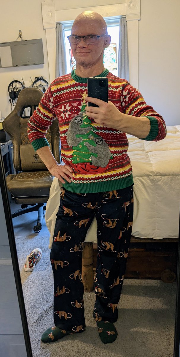 UnDyrk's tweet photo. 🎶 It's beginning to look a lot like Christmas 🎶

HAPPY HOLIDAYS, EVERYONE!

#UglyChristmasSweater #uglysweater #slothsweater #slothjammies #slothsocks https://t.co/pB9FVlYT62