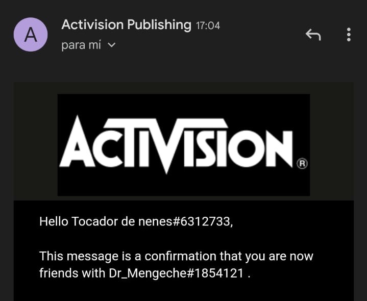 FerrSimonetti's tweet photo. Que raro que está activision @Genafantini_ https://t.co/cusfj4CADv