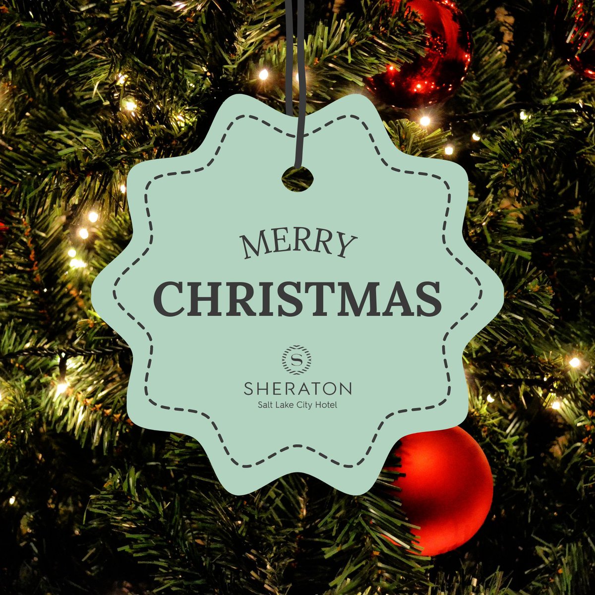 SheratonSLC's tweet photo. Merry Christmas from the Sheraton Salt Lake City Hotel team! May your day be extra merry and bright. 🎄 ❤️ https://t.co/UvsMNvlzir