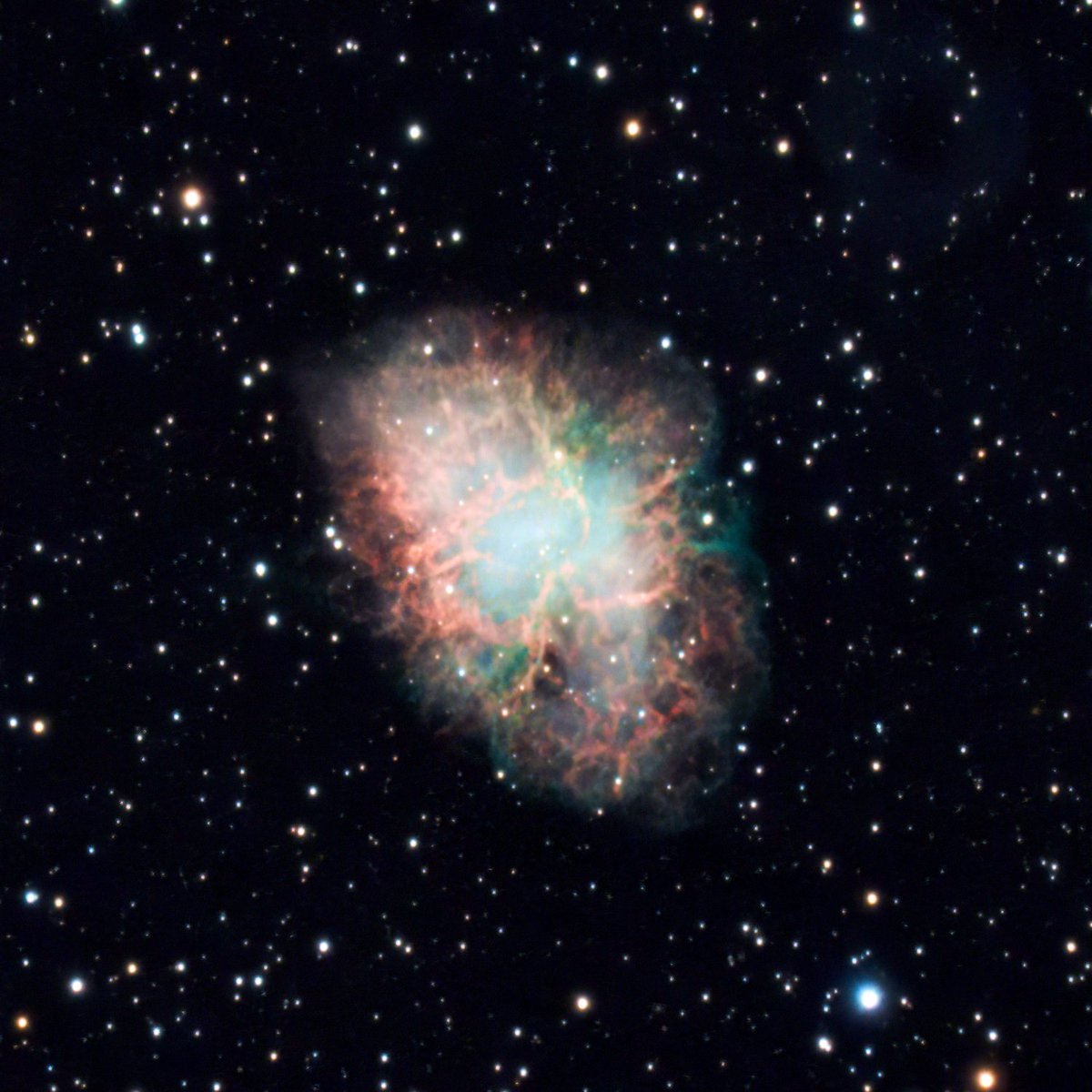 MathCancer's tweet photo. Just starting working on my #Messier1 data from the other day, using the new @AstroPixelProc 1.83-beta3.
Here's 24 x 10 minutes (4 hours) in broadband on the 8" EdgeHD using an @Optolong_filter L-pro filter, and a modest 10% star reduction.
Happy Holidays! #Astrophotography https://t.co/9xmJxigLiY