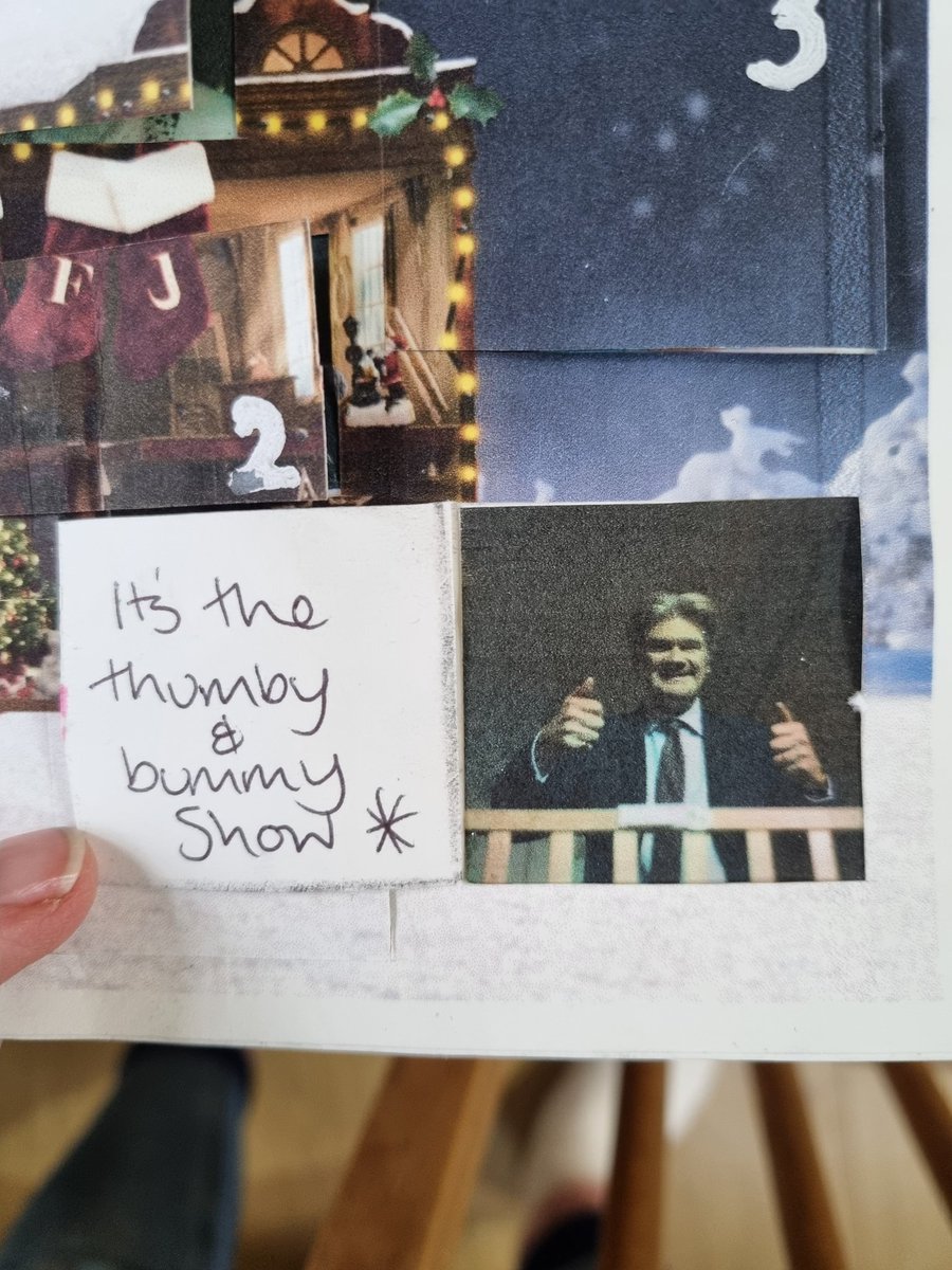 beckystiles's tweet photo. Happy Christmas twitter! I just realised I completely forgot to post the accidental extra day to the Christmas Special Countdown! It's the thumby &amp; bummy show!! @simonfarnaby @benwillbond @JimHowick @lollyadefope @MarthaHD @realmatbaynton @Glenkicksass @mrs_skb #ghosts #BBCGhosts https://t.co/EZklxNFihY