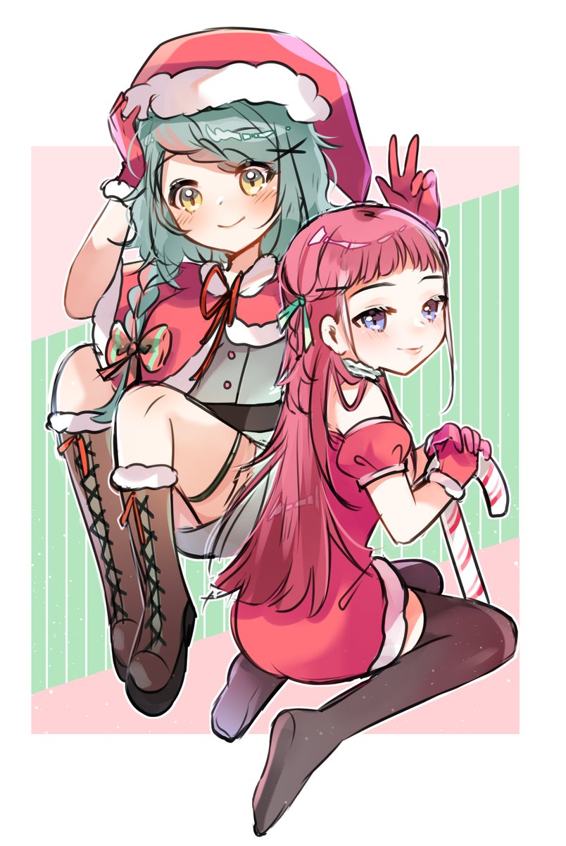 aivysu's tweet photo. happy holidays from mint & scarlet ♡ https://t.co/HMRuiaXvBt