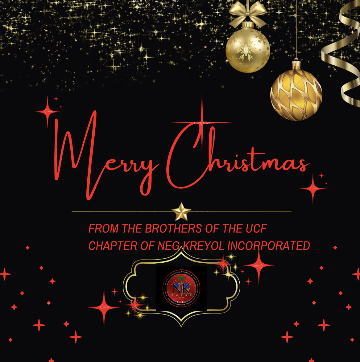 UCFNegKreyol's tweet photo. On behalf of all the brothers of the UCF chapter of Neg Kreyol Incorporated, we would like to wish everyone a very Merry Christmas 🎄 🎁. https://t.co/dMGIObW66X