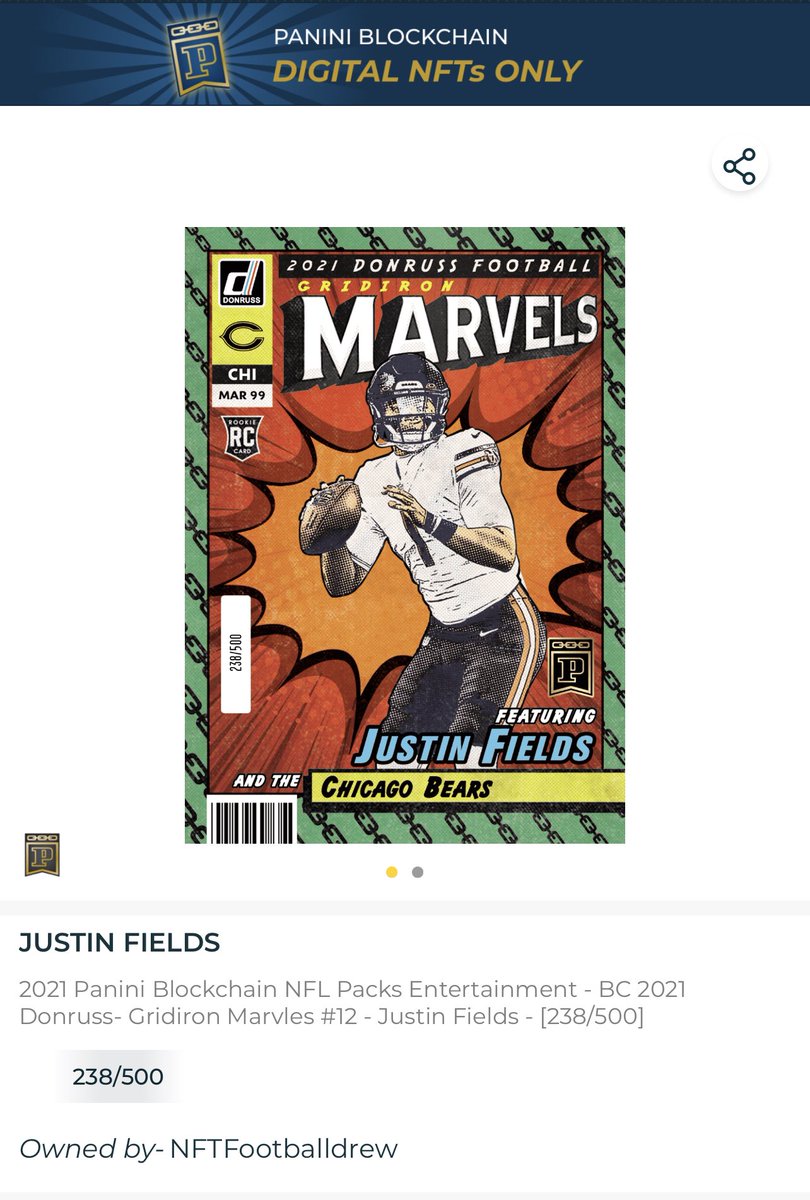 NFTdrew75's tweet photo. Trying to get my hands on every @PaniniAmerica MARVELS rookie card. Also have @ohthatsNajee22 … looking to grab Waddle next!! #NFTs #NFL https://t.co/s3DpGfDKQG