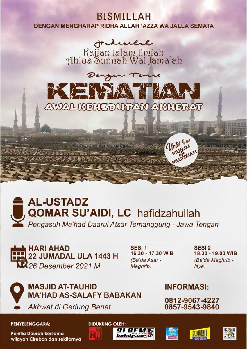 salafiyyunid's tweet image. KAJIAN ISLAM ILMIAH AHLUSSUNNAH WAL JAMAAH, #babakan