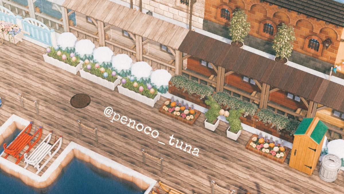 penoco_tuna's tweet photo. カラフルな湊風景⚓
～ヴェネツィアのイメージ～

新家具使った島クリようやく始めました🤭

タグ失礼します😌

#あつまれどうぶつの森 
#あつ森 
#ACNH 
#AnimalCrossingNewHorizons 
#あつ森写真部 https://t.co/oAKOtoMesU
