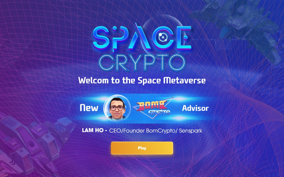 Breaking news We are so happy to welcome MR Lam Ho - CEO/Founder  Bombcrypto/Senspark become our advisor. Mr Lam Ho will help how to operate  the game when Space Crypto launching, and