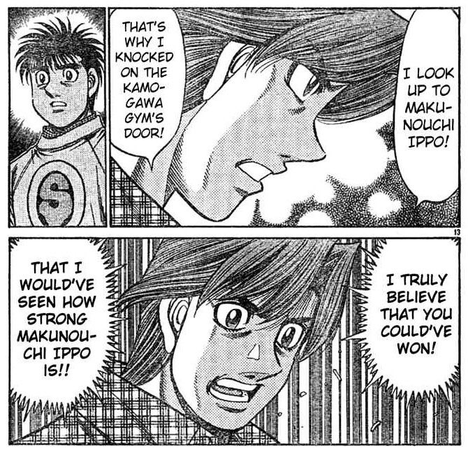 Knowing Morikawa always meant to retire Ippo got me having flashbacks to the current saga from this dialogue https://t.co/T6jm2ElvYX