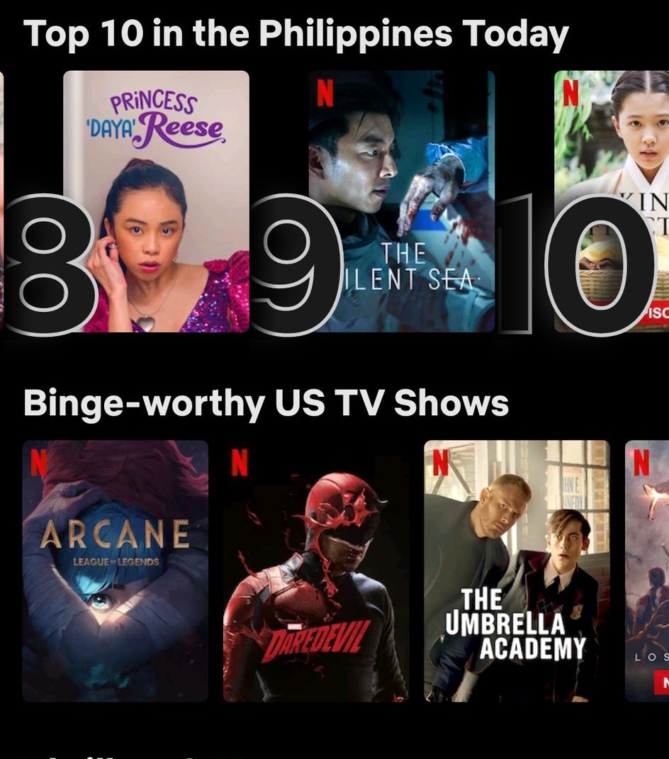 sunoologism's tweet photo. Top 4 in the Movies section on Philippines, then top 8 overall. 🤧 

My #MayWard heart so happy! The team deserves this. Yung hirap nila sa pagakyat sa bundok, pandemic time pa. 

@maymayentrata07 @Barber_Edward_ @Krishteynnn @barinem08 @StarCinema congrats! #PrincessDayaReese https://t.co/XwYMrNIyl6