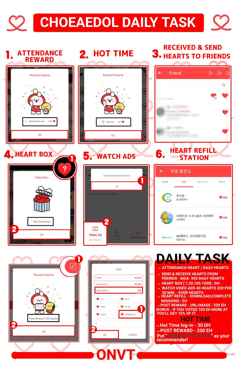 ONDAVotingTeam's tweet photo. 🔔CHOEAEDOL DAILY TASK🔔

DAILY TASK

✅ATTENDANCE REWARD
✅POST REWARD
✅HOT TIME
✅SEND &amp; RECEIVE HEARTS

에버글로우 온다
#온다 #ONDA #EVERGLOW https://t.co/hFt7JJqZPB