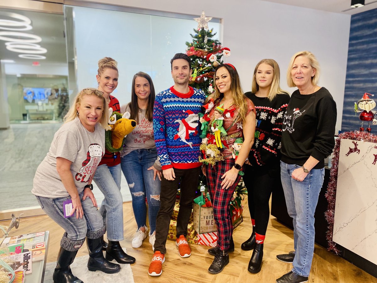ThePointGroup's tweet photo. Bringing holiday cheer to those we hold dear at The Point Group’s holiday “Ugly Sweater” party. May your holidays be filled with joy and happiness this holiday season!

#uglysweaterparty #ourteam #happyholidays2021 #adagency #prfirm https://t.co/P0V0LkUqhX