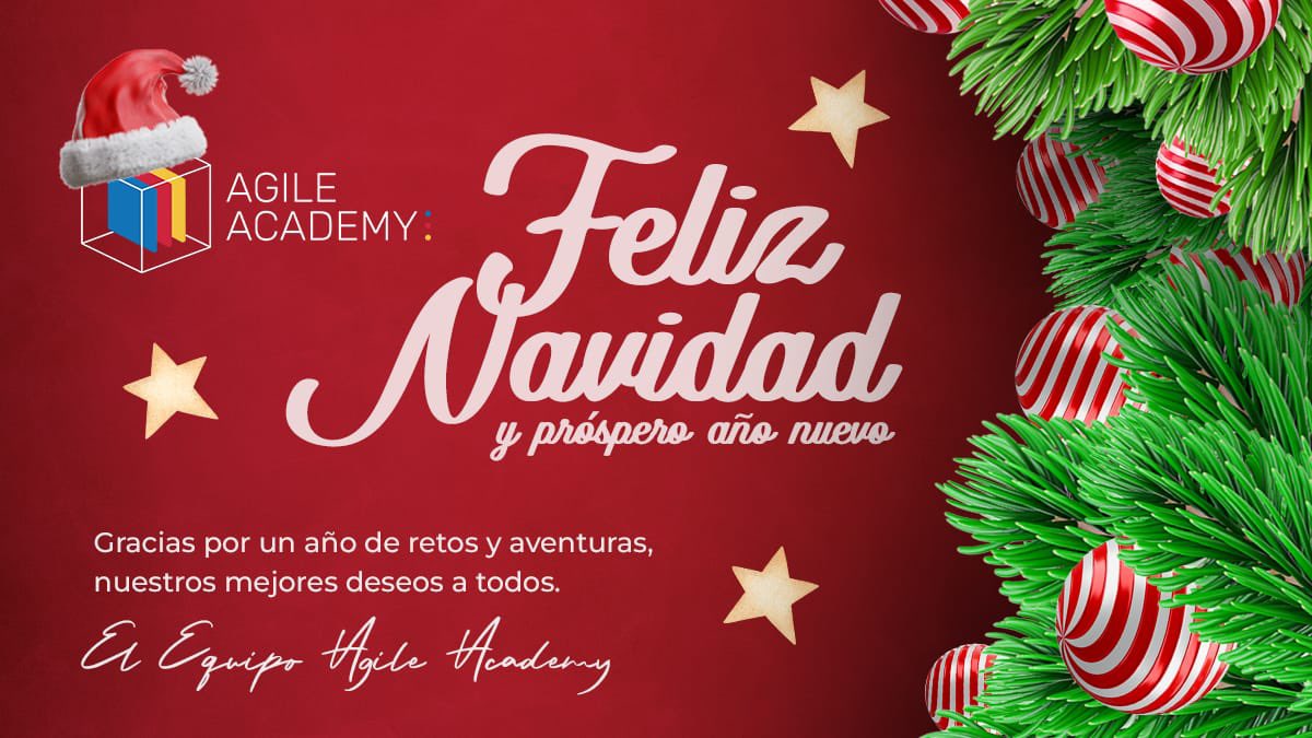 Queridos amigos, el equipo de Agile Academy les desea una Feliz Navidad 🎄
