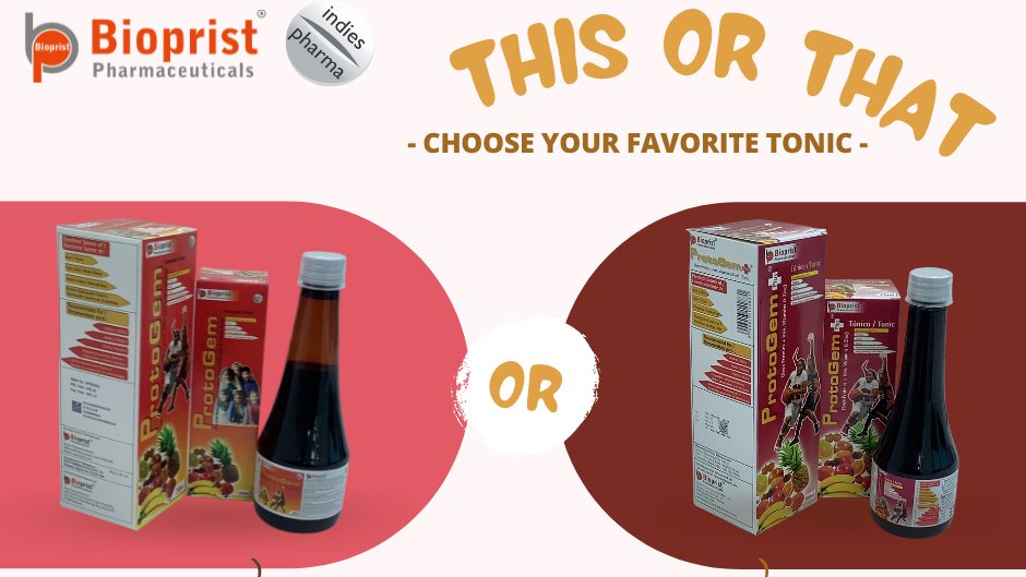 IndiesPharma's tweet photo. Indies Pharma offers an array of health tonics to vitalise, energise and support your growth.

The tonic syrups have a combination of vitamins, minerals and proteins to cater to different needs. Which do you prefer from the Protogem line of products? #thisorthat https://t.co/uFaBtWPx1k