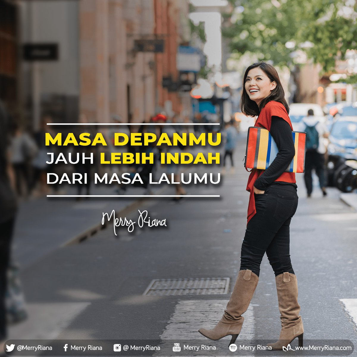 MerryRiana's tweet photo. Masa Depanmu Jauh Lebih Indah Dari Masa Lalumu.
SHARE juga ke orang-orang yang mau kamu inspirasi lewat konten ini ya :)
#SelaluAdaYangBaik
#MerryRiana #Motivasi #Inspirasi #MotivasiMerryRiana #InspirasiMerryRiana 
#MerryRianaQuotes #KataKataBijak #KataMutiara #love https://t.co/Yva3qQDr0q