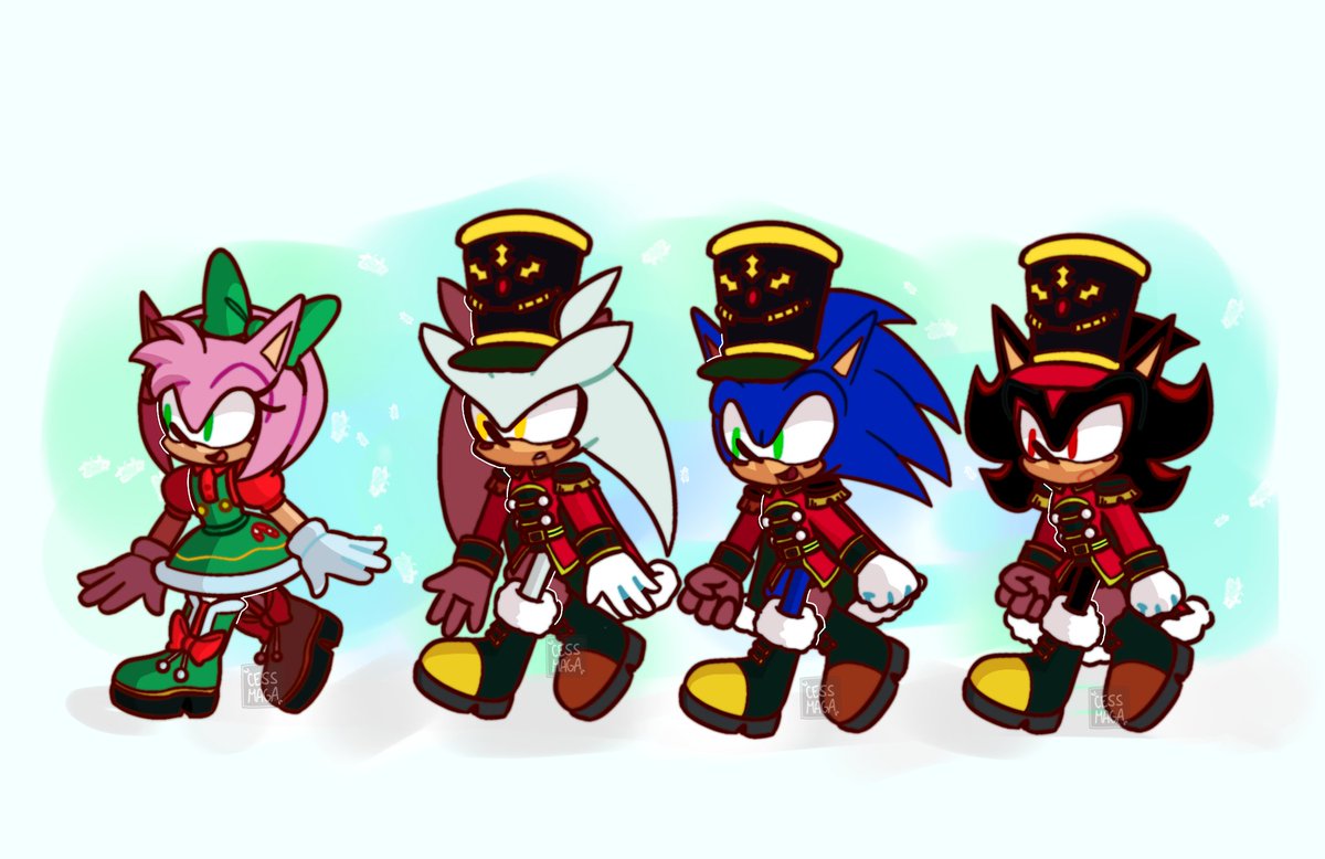 maga_cess's tweet photo. Merry Christmas lol
Christmas hedgies ❤🎄🎄🎁🎀
I really like the girl the three dudes trope
#sonicthehedgehog #shadowthehedgehog #silverthehedgehog #amyrose #Christmas #nutcracker #nutcrackersilver #sonicforces #sonicchristmas https://t.co/RJVsRxDWdD