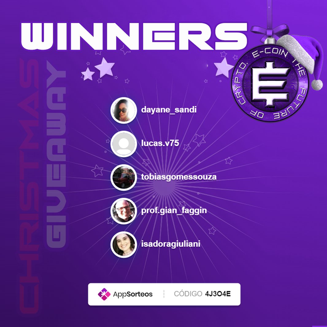 ECoin_Finance_'s tweet photo. ✨ WE HAVE THE WINNERS OF THE CHRISTMAS GIVEAWAY ✨

🎅🏻🎄☃️🎇

❄️ 50 BILLION $ECOINS were raffled off to 5 lucky winners.. We will contact the winners through Instagram to check the required requirements.

~ Below is the result link: 👇
https://t.co/Mz13RTUf2F

#Giveaway #Crypto https://t.co/ChvuXOShIB