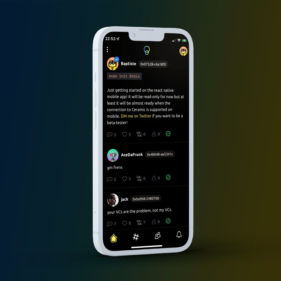 orbisdb's tweet photo. Your favorite #web3 social network will be available on your phone very soon 👀 

👉 https://t.co/2BFxSVeS6H https://t.co/dS174whCcB