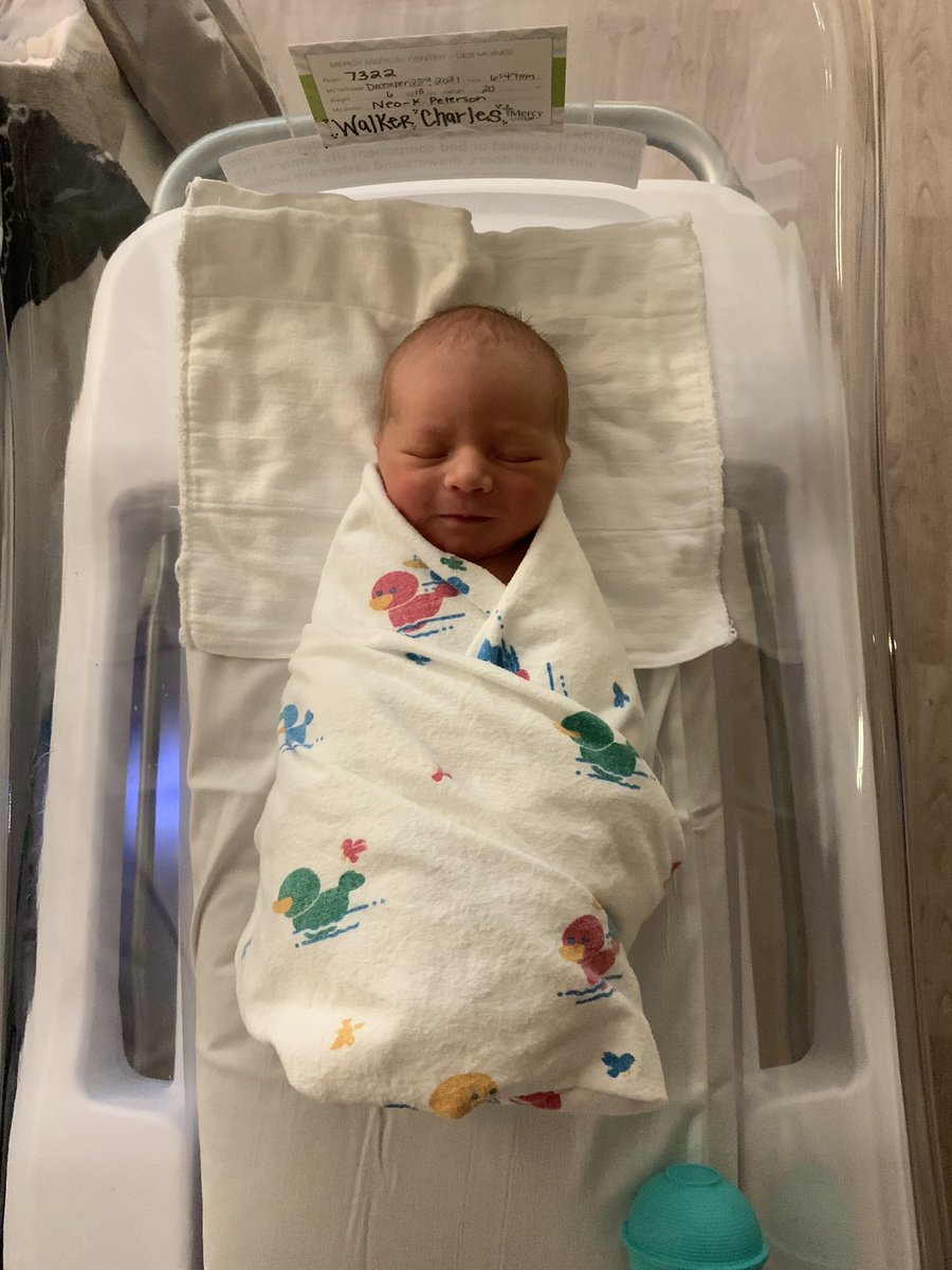 derek3dunn's tweet photo. Santa did amazing this year! Such a blessing to come home on Christmas Day with the greatest gifts of all — my wife and my newborn son. 

Walker Charles Dunn
12/23
6lb 13oz https://t.co/zrJeoQ65mV