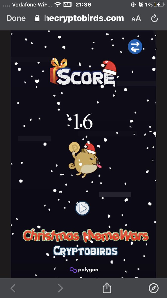 imunderwater0's tweet photo. Such a fun game!! And a great community growing faster everyday with @CryptoBirdsNFT  #birdtakeover #teamdoge #dogecoin https://t.co/UrC7NbvC4n