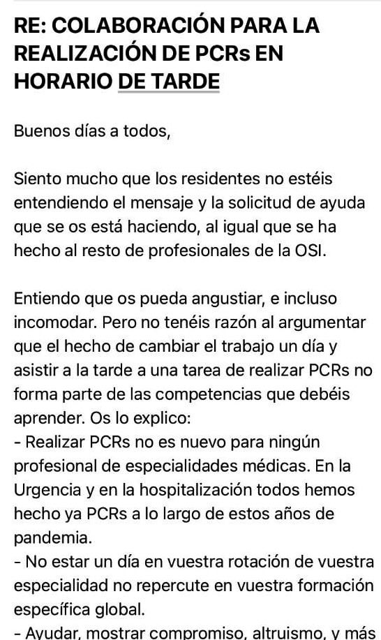 ReddeResidentes's tweet photo. La respuesta de la jefa de estudios, Arantza Fernández Rivas, tampoco se hizo esperar. Aunque sorprendía más por el uso de sus "habilidades comunicativas", como apuntaba @g_asensiomonica , que por las lógicas de la cultura del trabajo que estamos hartas de escuchar 🥴 https://t.co/4yC8vRFZne