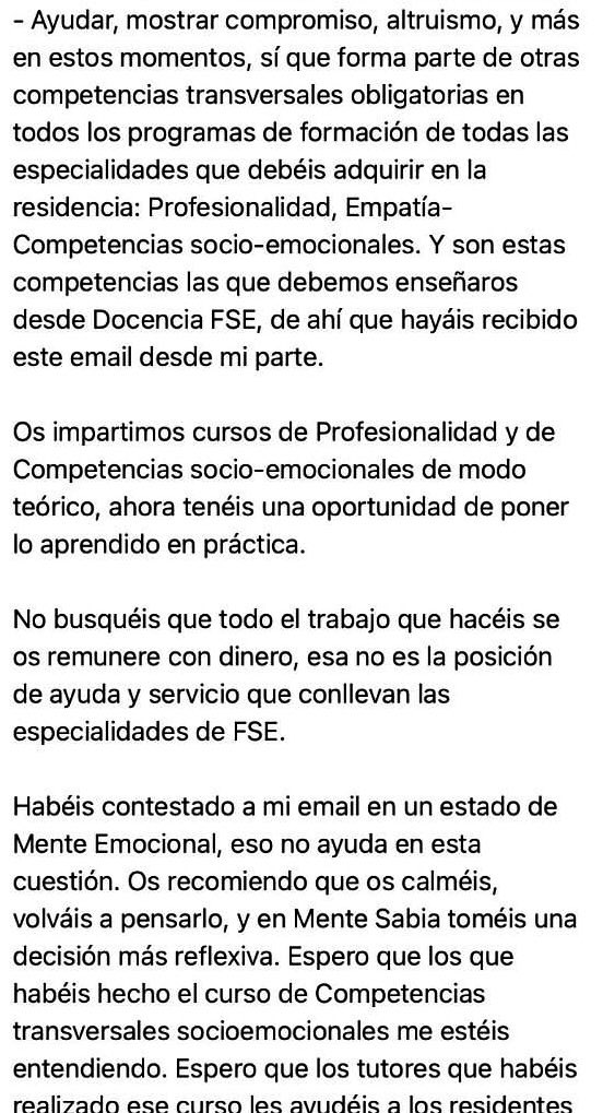 ReddeResidentes's tweet photo. La respuesta de la jefa de estudios, Arantza Fernández Rivas, tampoco se hizo esperar. Aunque sorprendía más por el uso de sus "habilidades comunicativas", como apuntaba @g_asensiomonica , que por las lógicas de la cultura del trabajo que estamos hartas de escuchar 🥴 https://t.co/4yC8vRFZne